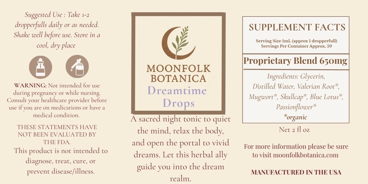 Dreamtime Drops - 2 oz Tincture