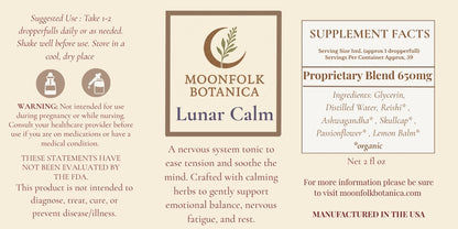 Lunar Calm - 2 oz Tincture